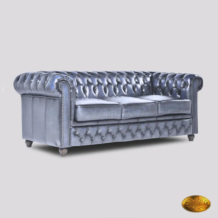 Chesterfield Classic | 3-zits Brighton | Antiek Blauw