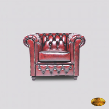 Brighton 1 Seater  - Antique Bordeaux Red