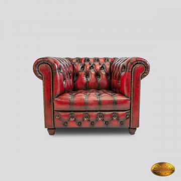 Brighton fauteuil - Antiek Bordeaux Rood