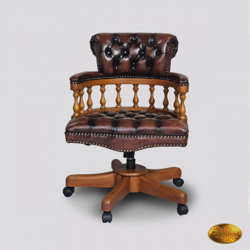 Captains swivel Seater  - Antique Brown