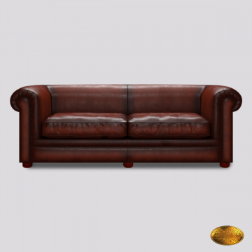 Halifax 4-zits bank - antieke Chestnut