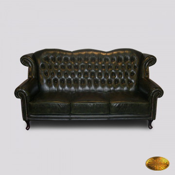Nobility 3-zits bank - Antiek Groen