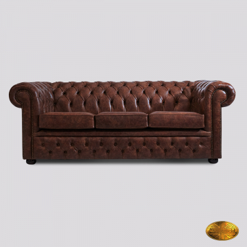 Brighton Royal 3-zits bank - Vintage Cognac
