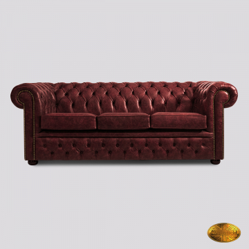 Brighton Royal 3-zits bank - Vintage Oxblood