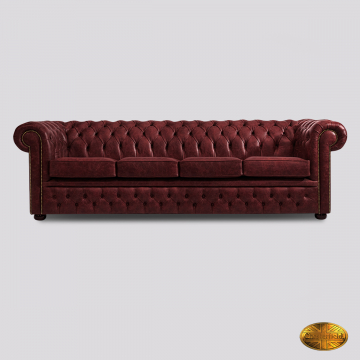 Brighton Royal 4-zits bank - Vintage Oxblood